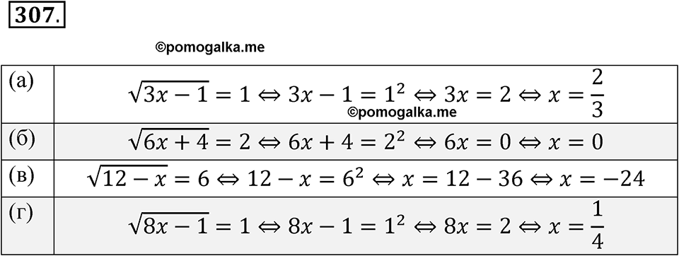 страница 74 номер 307 алгебра 8 класс Макарычев 2023 год