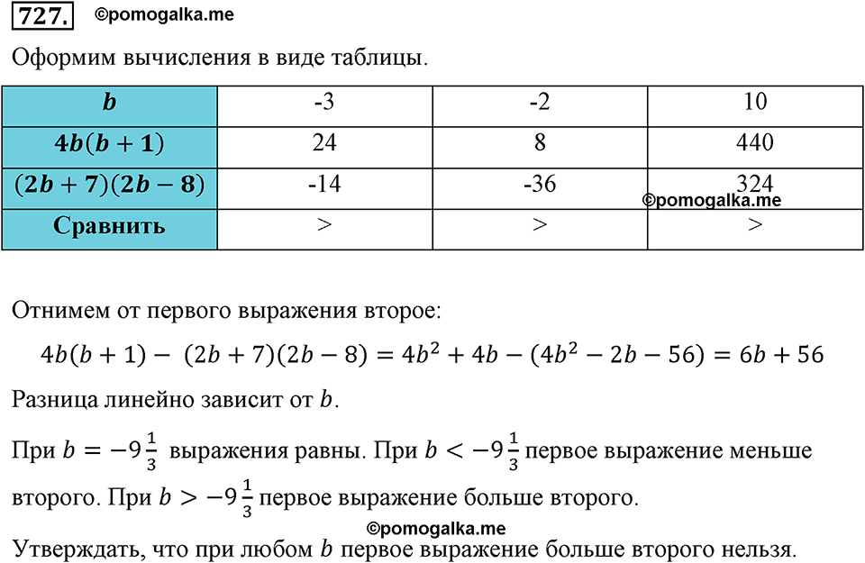 страница 163 номер 727 алгебра 8 класс Макарычев 2013 год