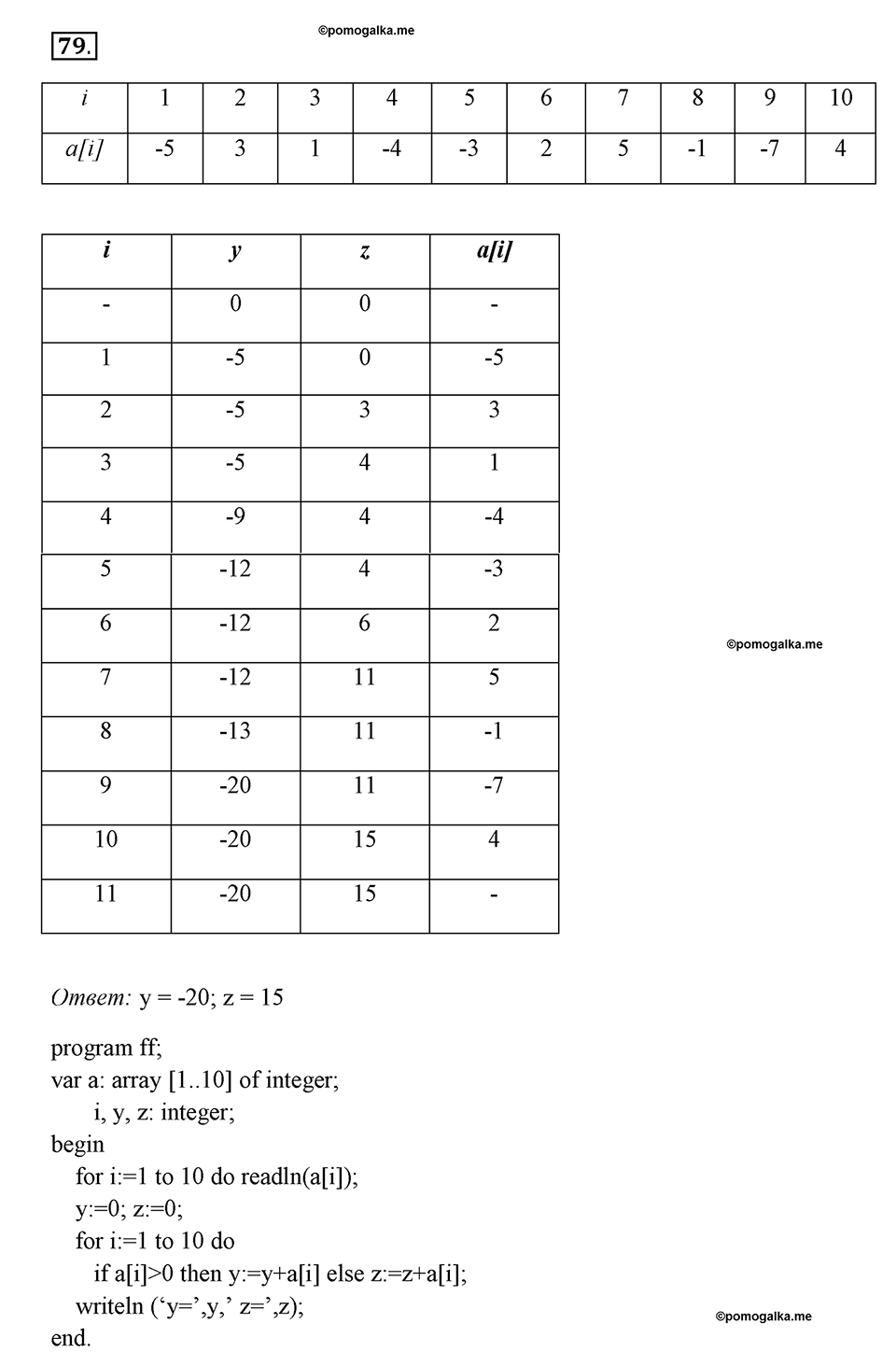 задача №79 рабочая тетрадь по информатике 9 класс Босова