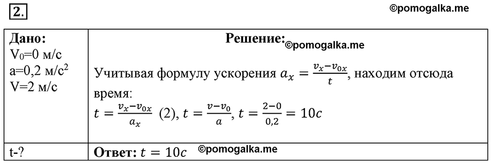 Параграф §6 упражнение 6 №2 физика 9 класс Пёрышкин