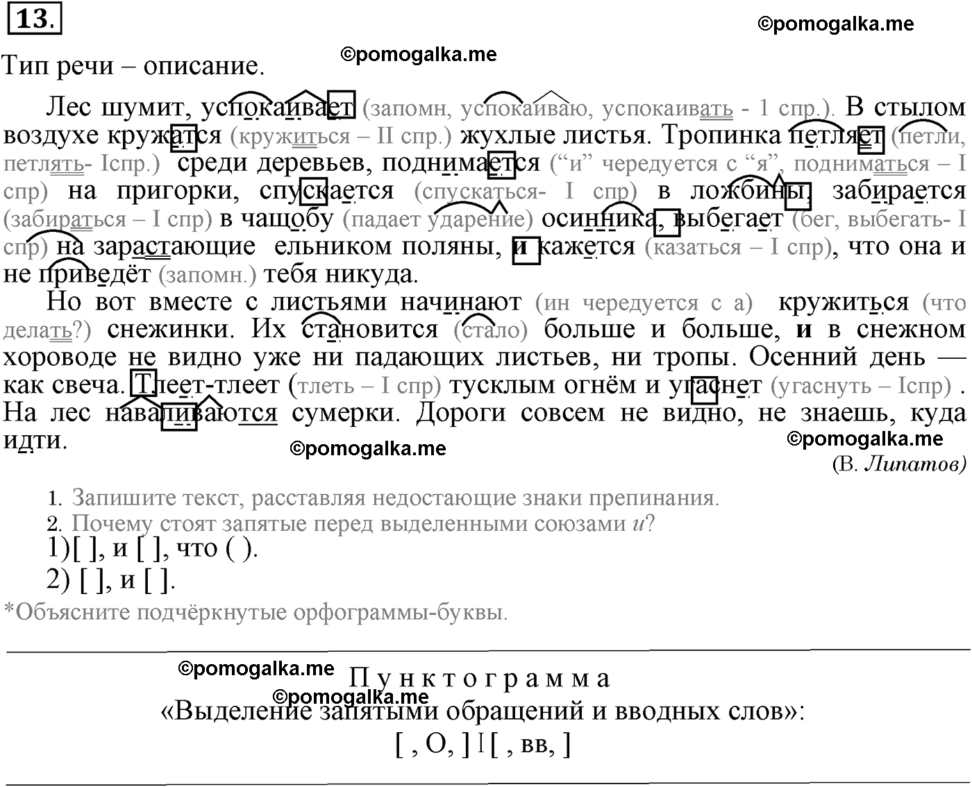 упражнение №13 русский язык 9 класс Пичугов
