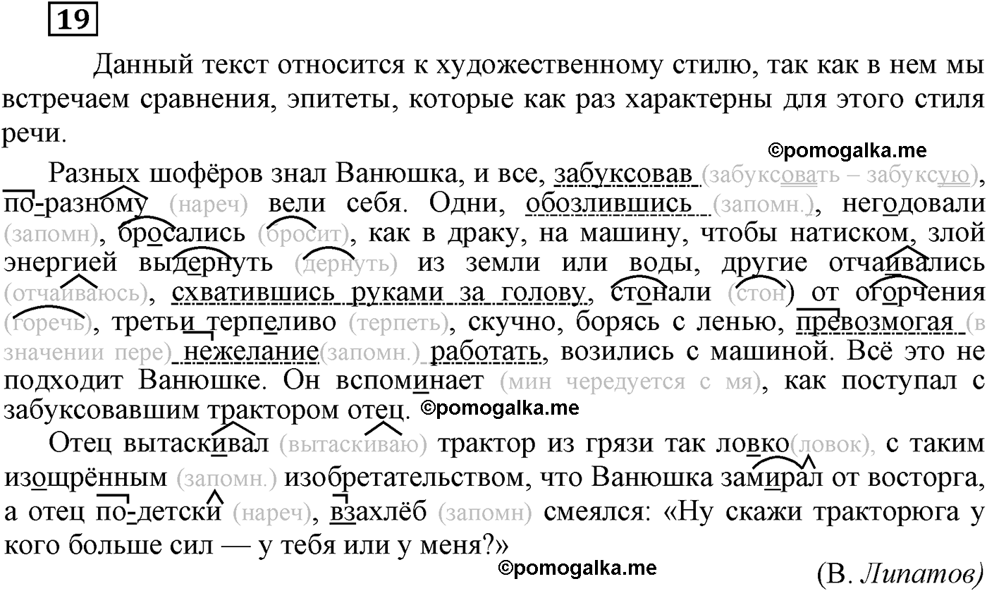 упражнение №19 русский язык 9 класс Пичугов