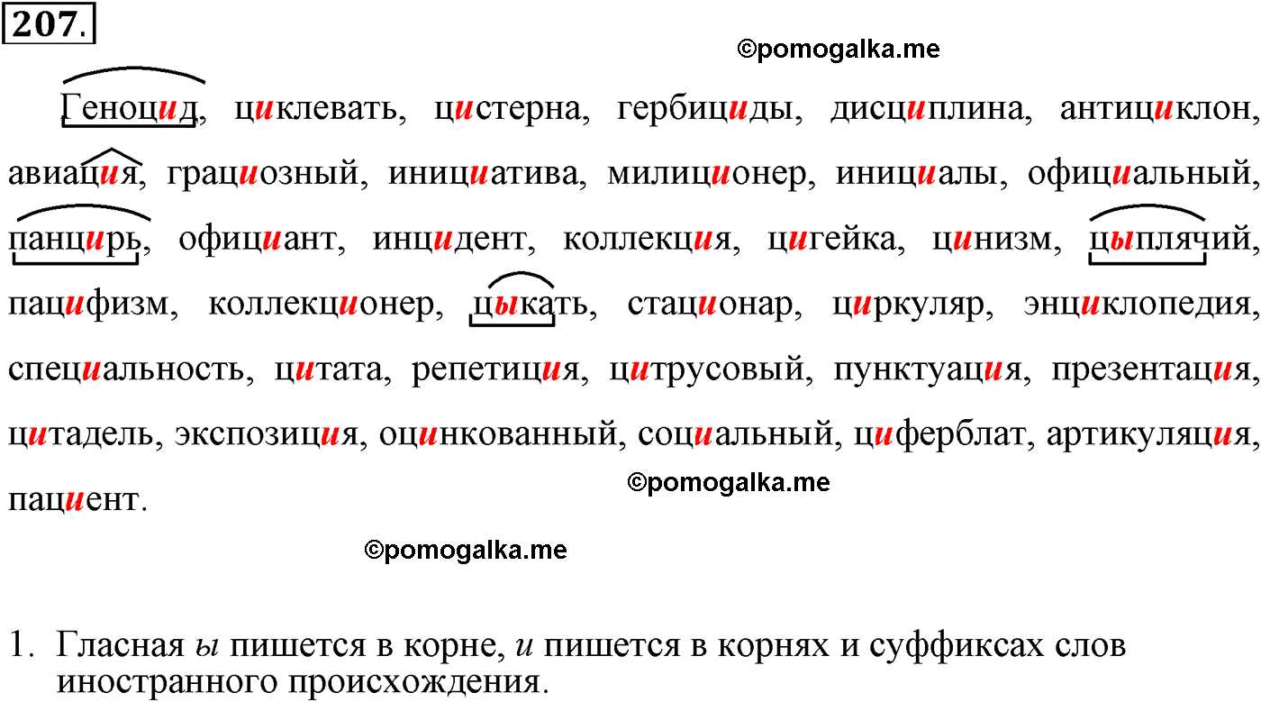упражнение №207 русский язык 9 класс Пичугов