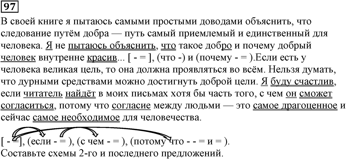 упражнение №97 русский язык 9 класс Пичугов